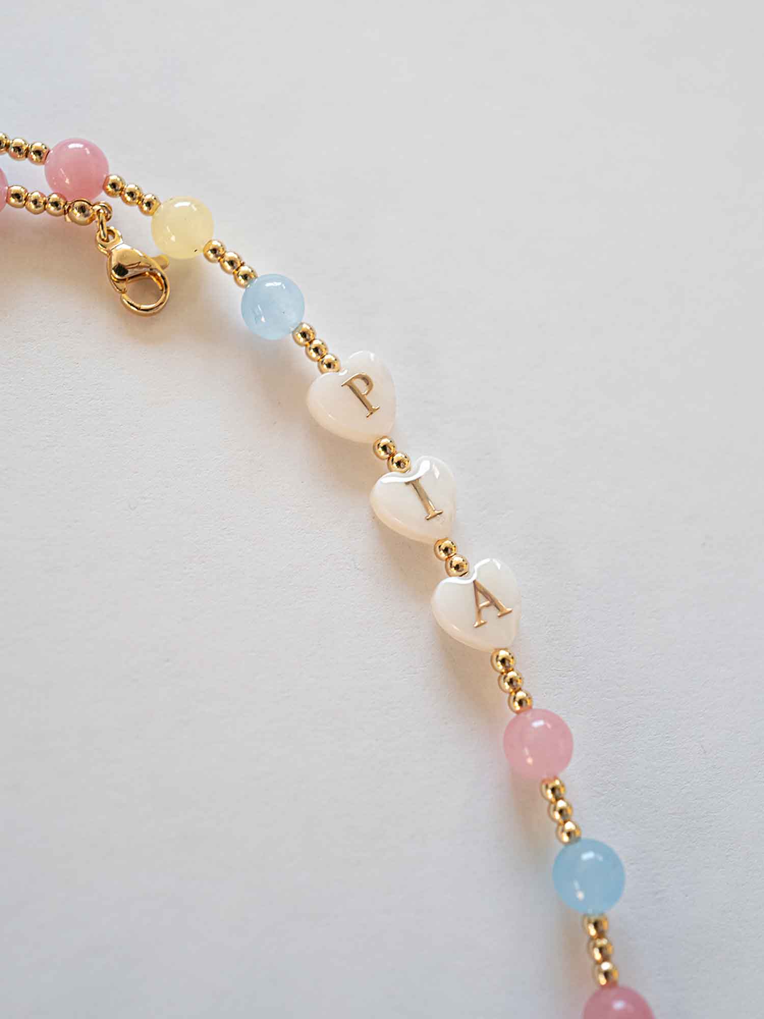 Personalized First Communion Rosary Necklace: Custom Name Beads with Virgin Mary Charm