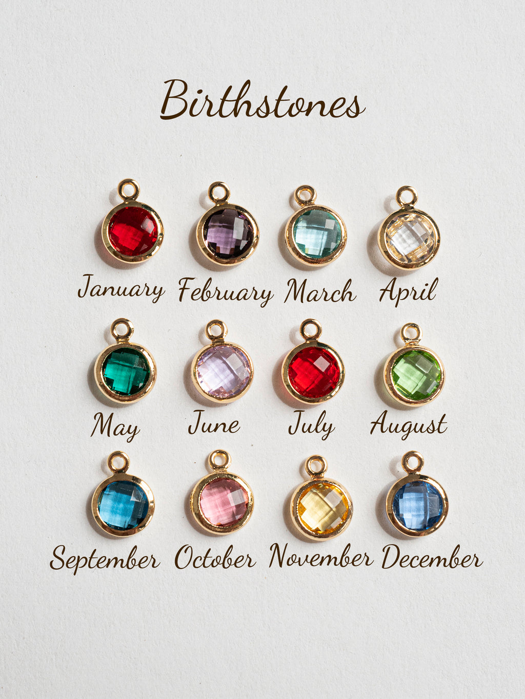 Personalized Birthstone Necklace: Custom Engraved Pendant