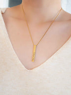 Personalized Engraved Bar Necklace | Custom Name or Coordinates Gift Keepsake