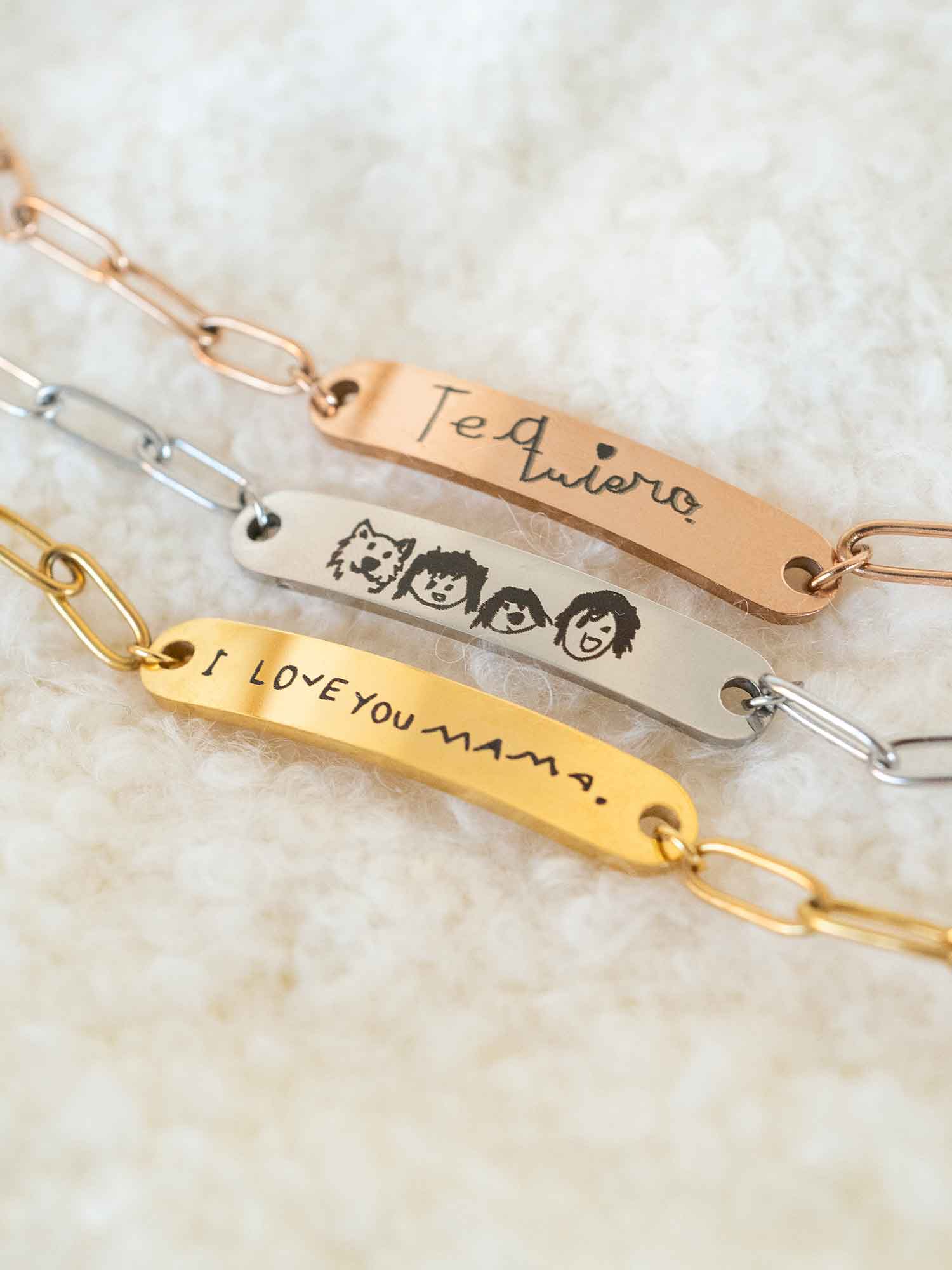 Custom Handwriting Bracelet | Personalized Drawing or Signature Jewelry