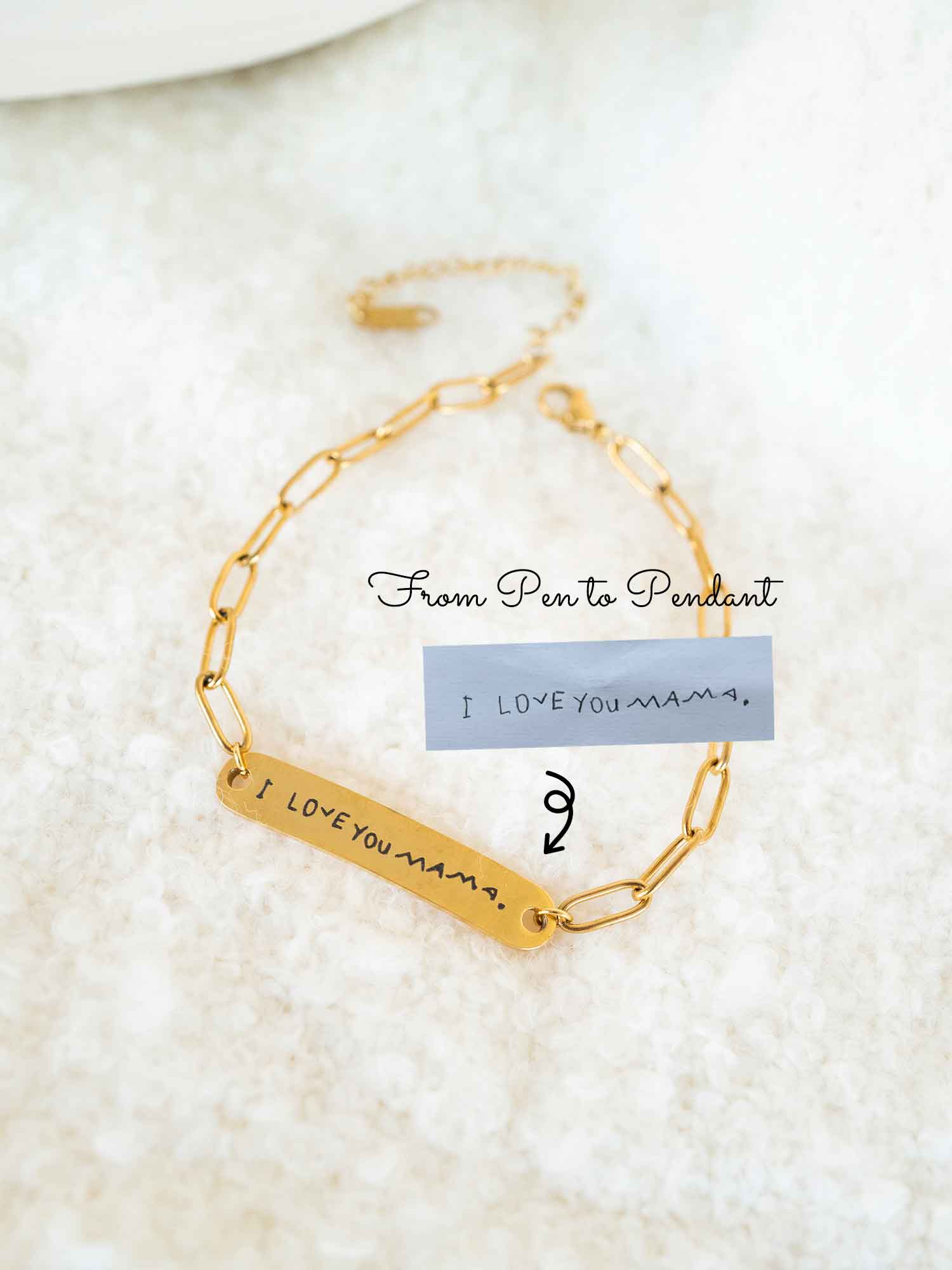 Custom Handwriting Bracelet | Personalized Drawing or Signature Jewelry