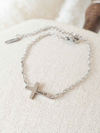 Personalized Cross Bracelet: Engraved Name, Date, Verse