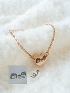 Custom Handwriting Heart Bracelet: Engraved Signature Jewelry, Memorial Gift