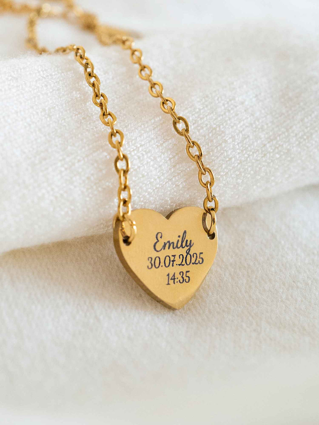 Personalized Heart Bracelet: Engraved Name/Date