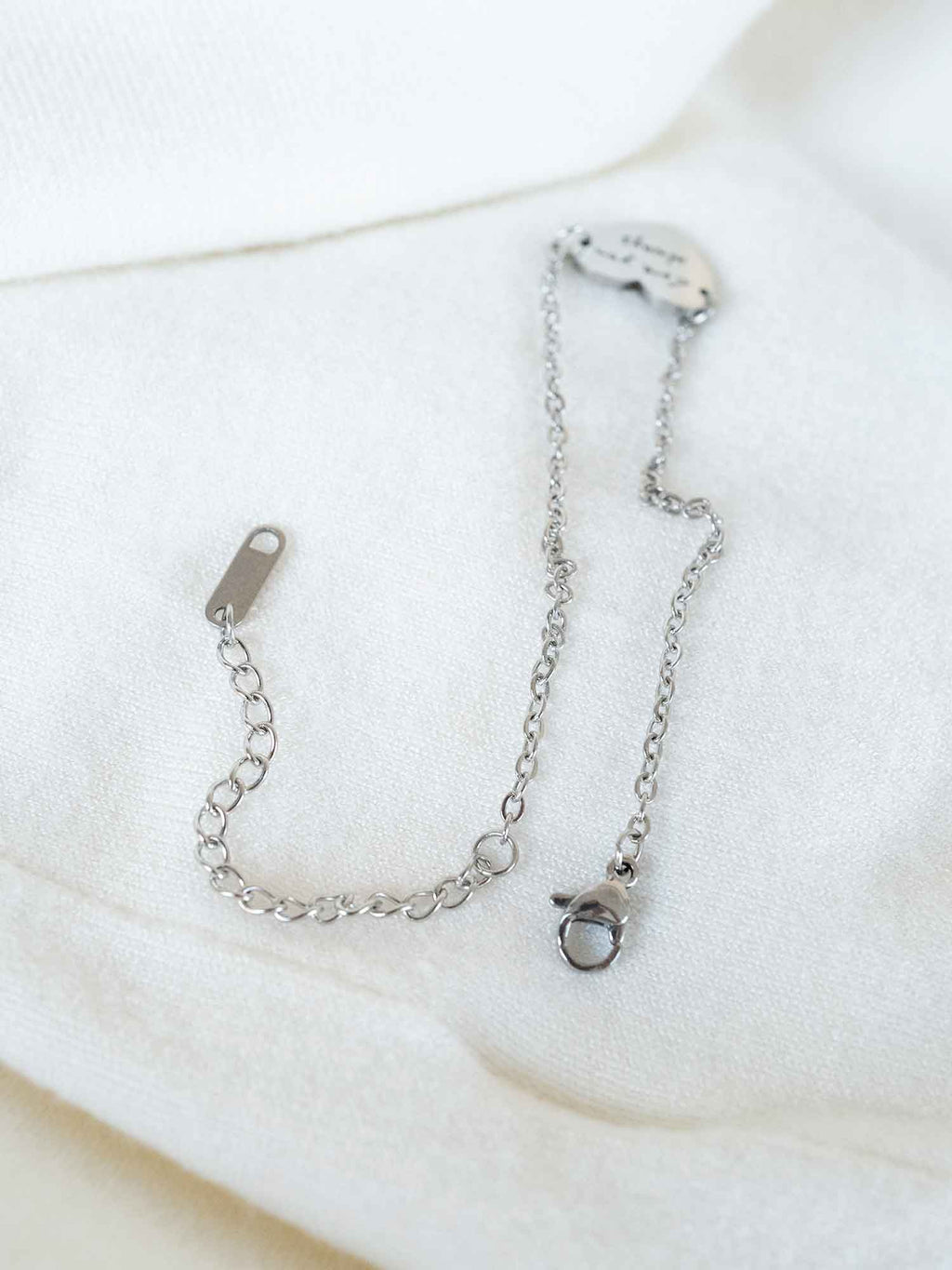 Personalized Heart Bracelet: Engraved Name/Date