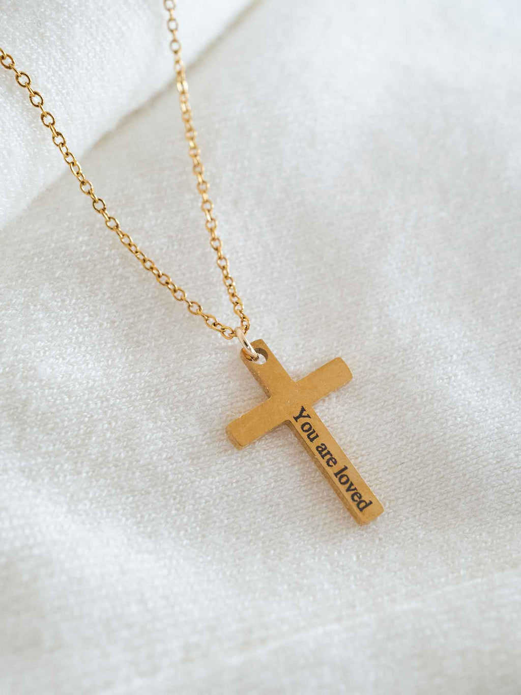 Personalized Cross Necklace: Engraved gift for baptisms, confirmations