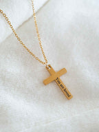 Personalized Cross Necklace: Engraved gift for baptisms, confirmations