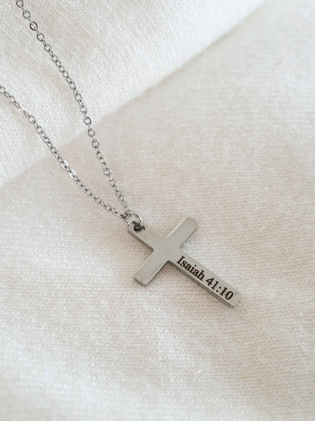 Personalized Cross Necklace: Engraved gift for baptisms, confirmations