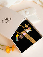 Personalized Unicorn Photo Keychain: Engraved Name,School Bag Charm
