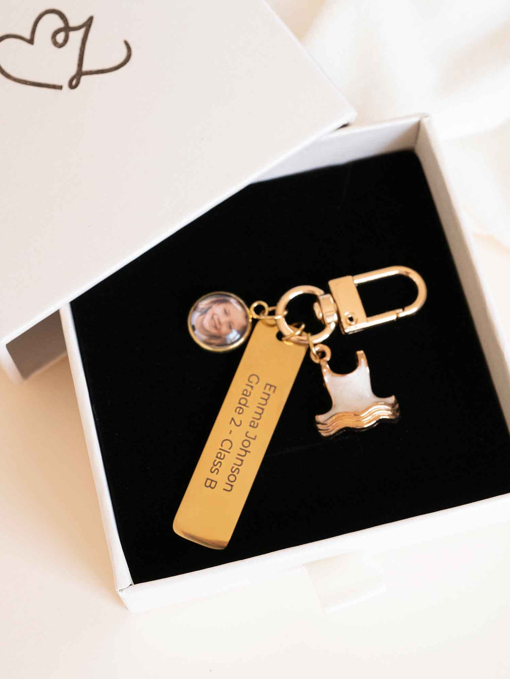 Personalized Ballerina Photo Bag Clip: Engraved Name Tag, Dance Gift