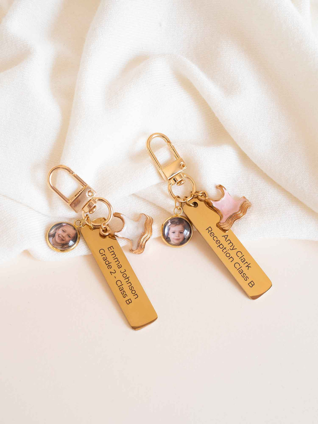 Personalized Ballerina Photo Bag Clip: Engraved Name Tag, Dance Gift