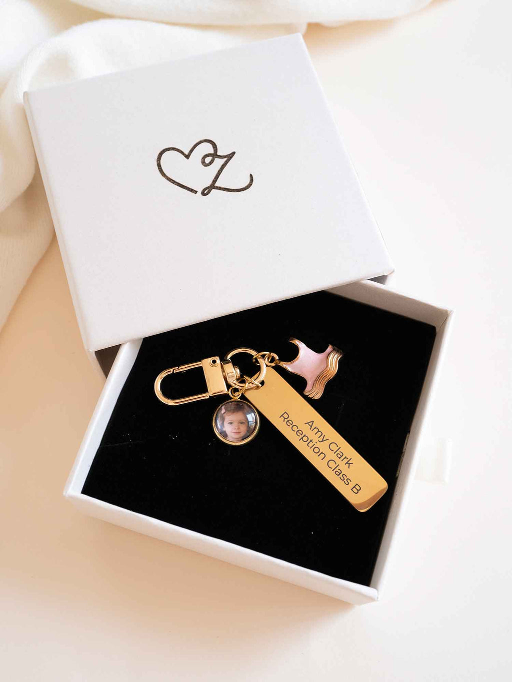 Personalized Ballerina Photo Bag Clip: Engraved Name Tag, Dance Gift