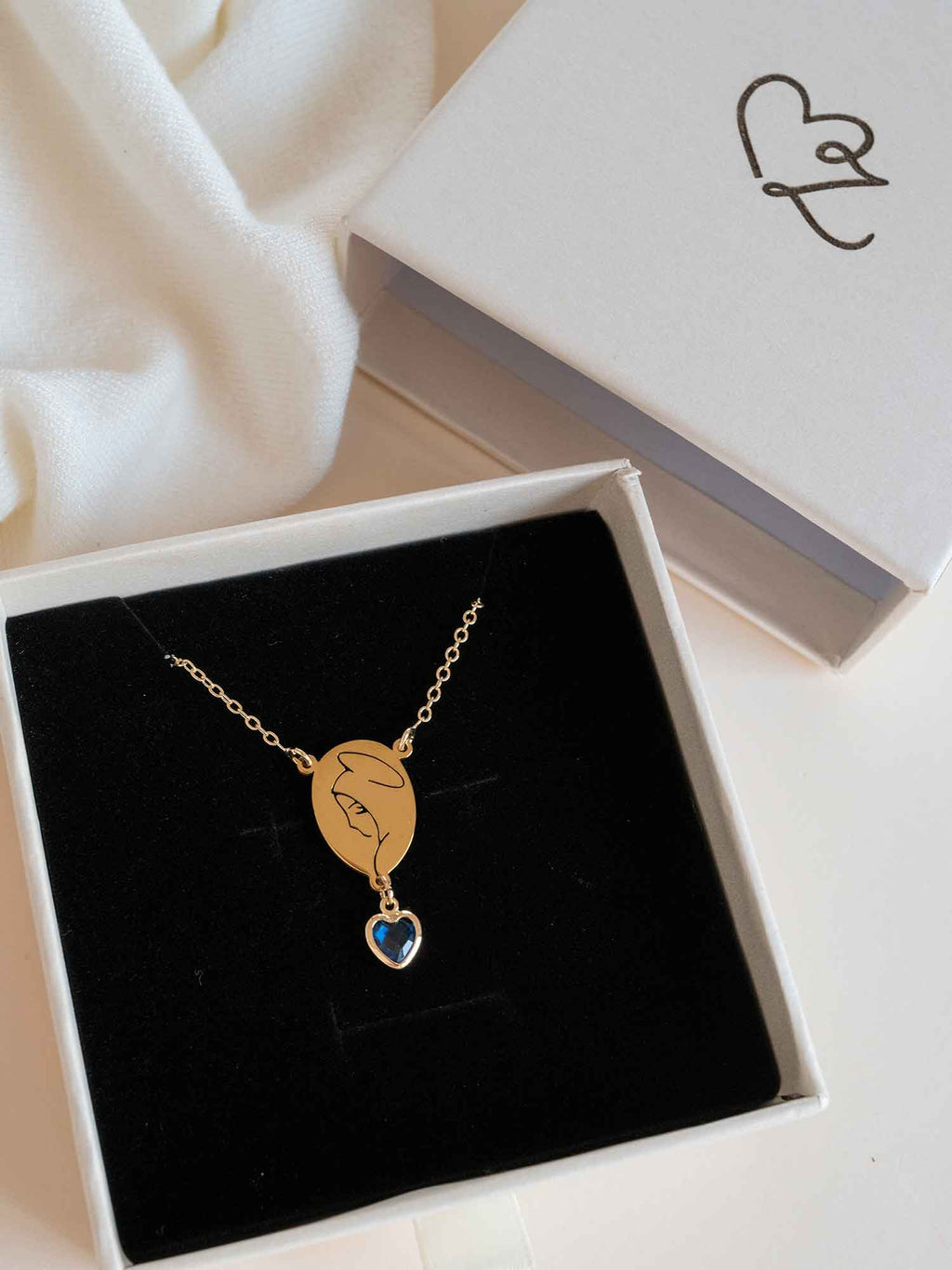 Virgin Mary Necklace with Birthstone, First Communion or Baptism Gift, Catholic Blessed Mother Pendant