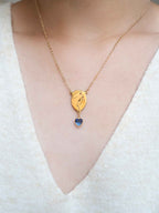 Virgin Mary Necklace with Birthstone, First Communion or Baptism Gift, Catholic Blessed Mother Pendant