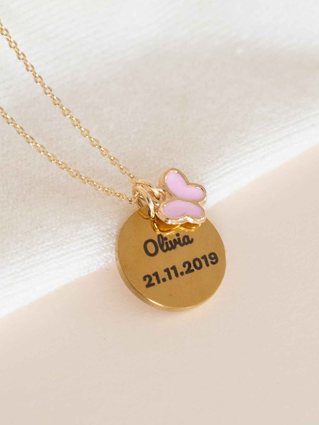 Personalized Name Date Necklace, Engraved Gift