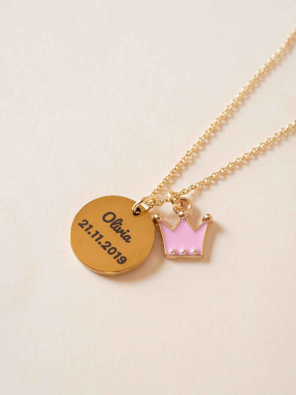 Personalized Name Date Necklace, Engraved Gift
