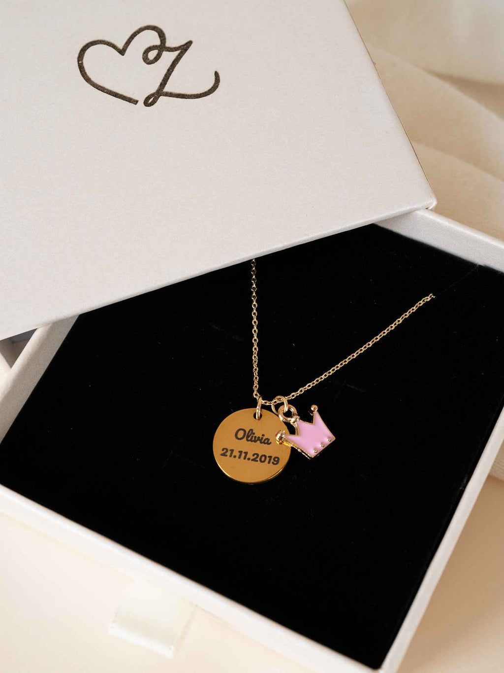 Personalized Name Date Necklace, Engraved Gift