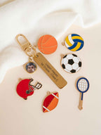 Personalized Sports Keychain with Photo, Engraved Name Bar