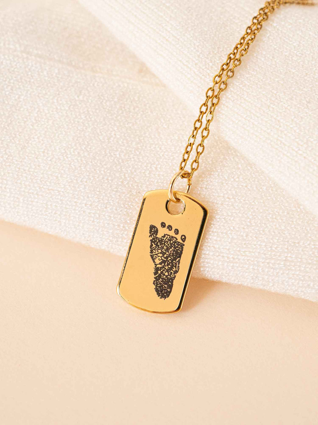 Custom Handprint Footprint Necklace