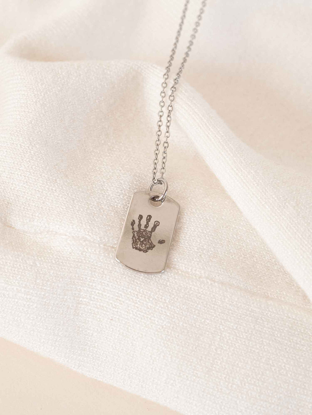 Custom Handprint Footprint Necklace