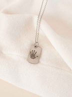 Custom Handprint Footprint Necklace