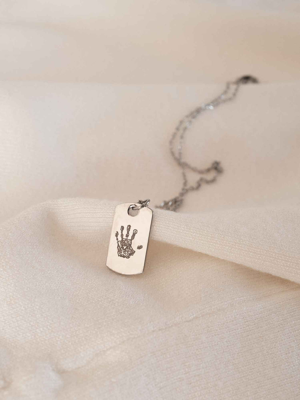 Custom Handprint Footprint Necklace
