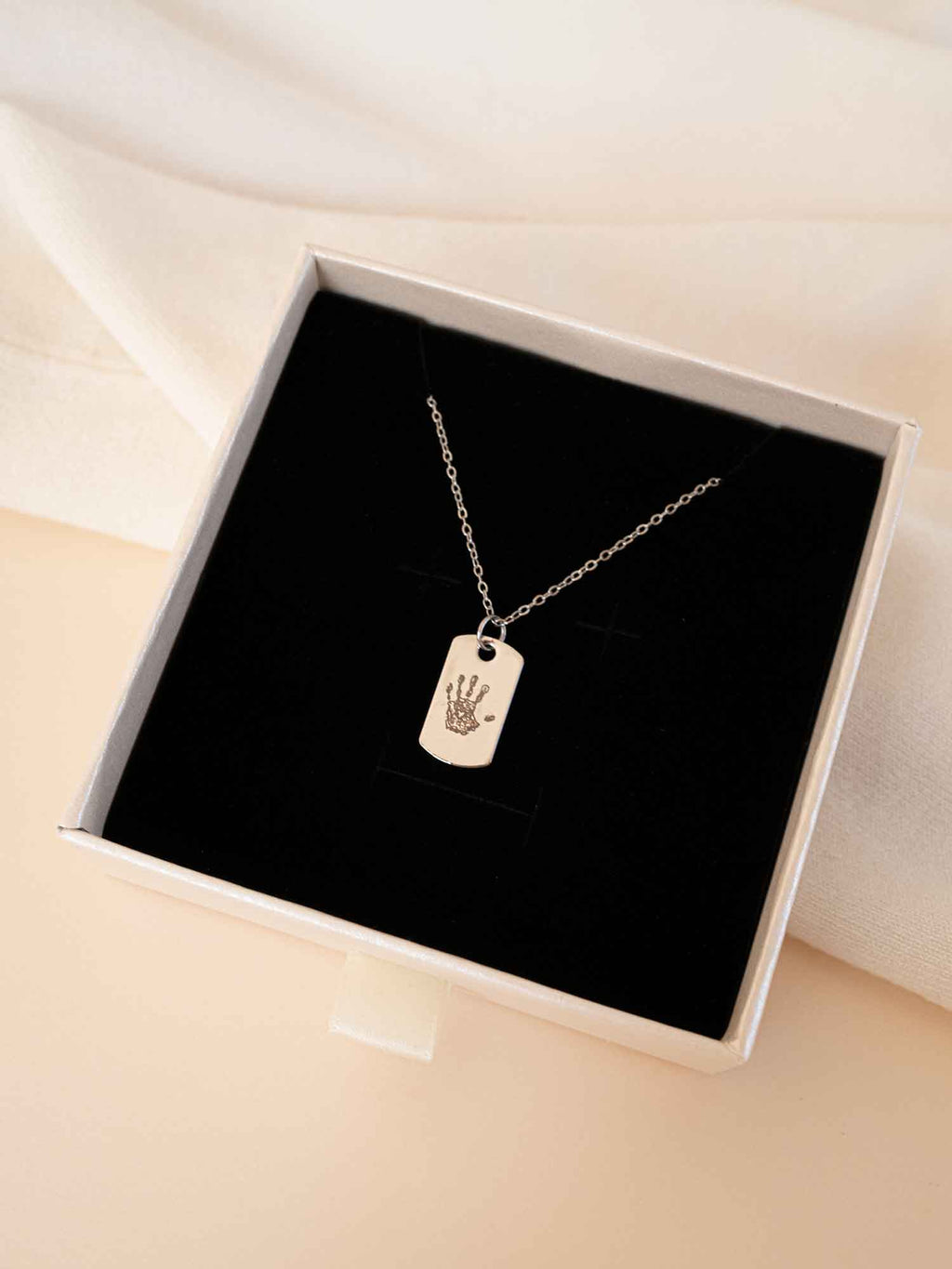 Custom Handprint Footprint Necklace