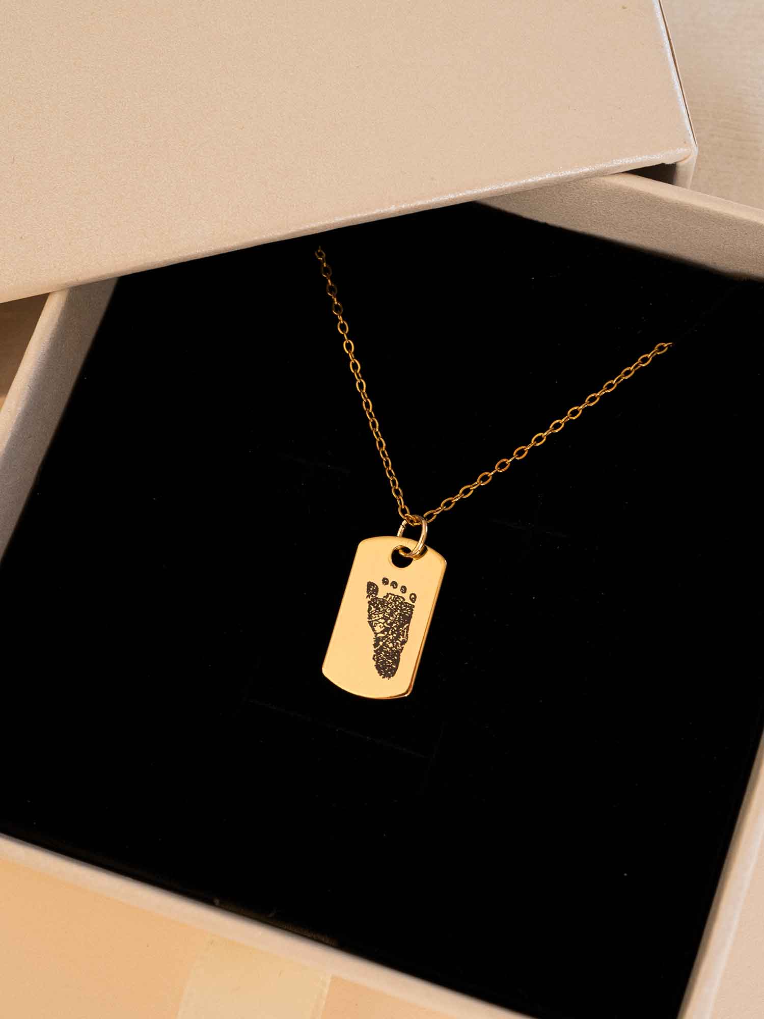 Custom Handprint Footprint Necklace