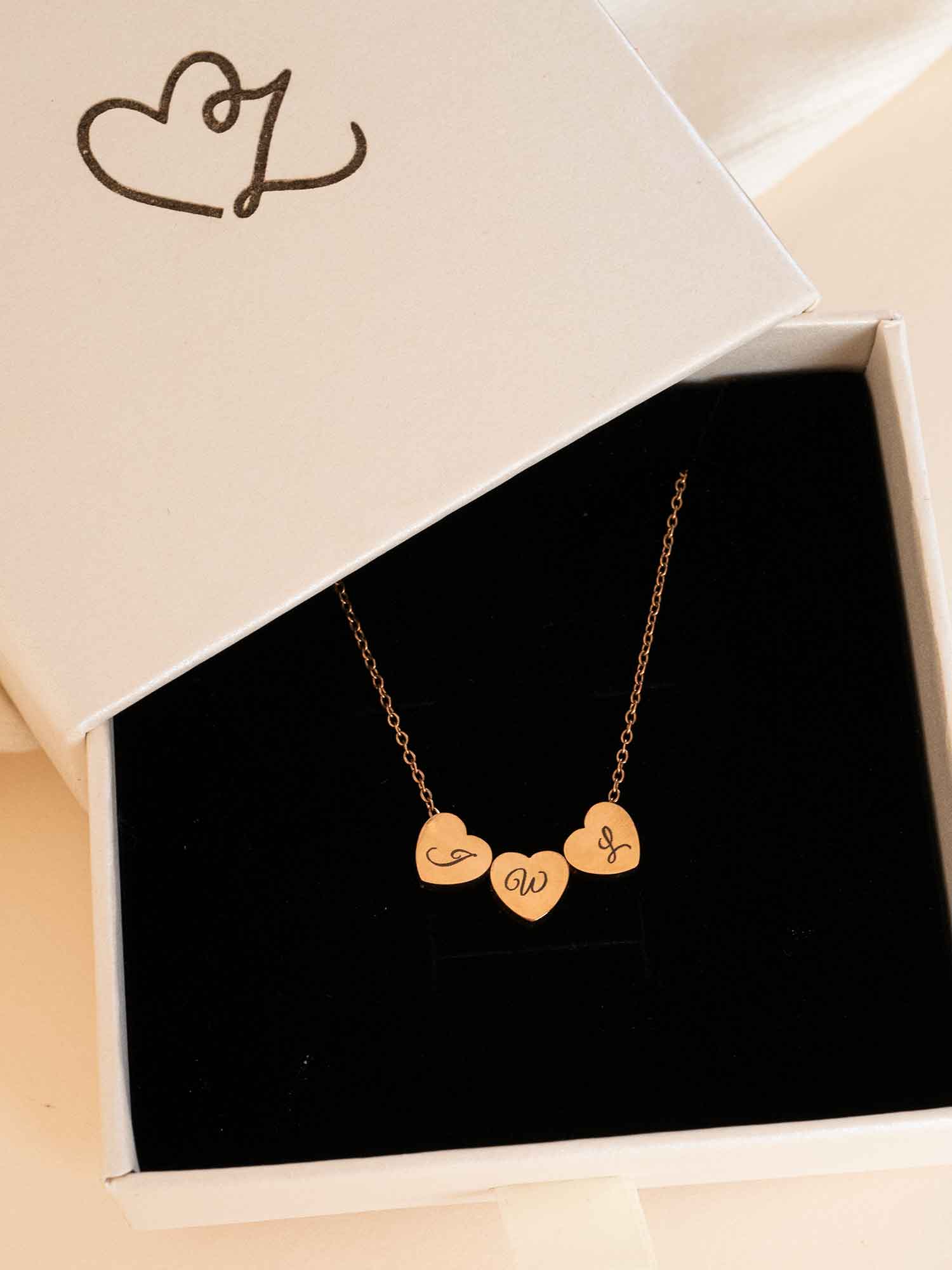 Personalized Heart Initial Necklace