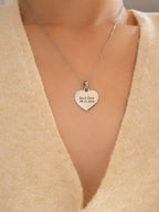 Personalized Heart Name Necklace, Engraved Couples Names & Date