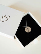 Personalized Handwriting Round Disc Pendant Necklace