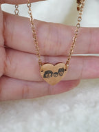 Custom Handwriting Heart Bracelet: Engraved Signature Jewelry, Memorial Gift