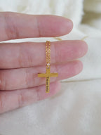 Personalized Cross Necklace: Engraved gift for baptisms, confirmations
